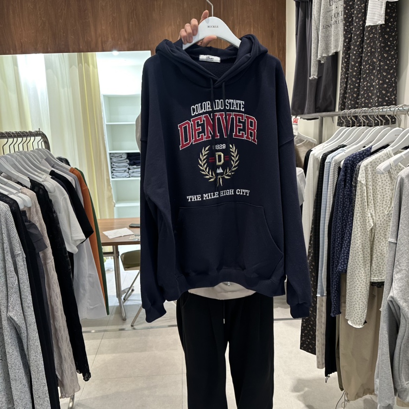 BUCKLE韓國直郵女裝新品推薦26春夏熱賣人氣真品衛衣連帽衫BUCKLE衛衣圖色2