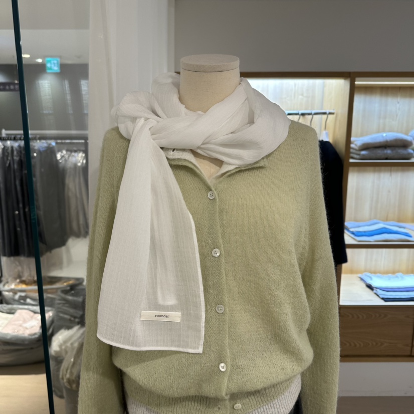 ROUNDER韓國代購女士新款職業休閑人氣推薦真品圍巾披肩圍巾ROUNDER圍巾/披肩圖色1白色