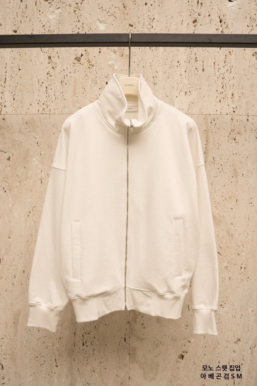 BLOSSOM韓國直郵女士新款人氣休閑推薦職業真品熱賣衛衣拉鏈BLOSSOM衛衣圖色1白色
