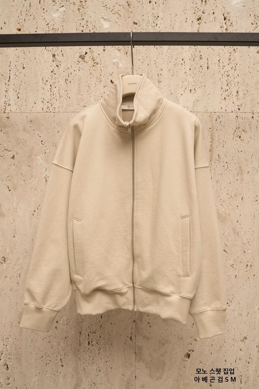 BLOSSOM韓國直郵女士新款人氣休閑推薦職業真品熱賣衛衣拉鏈BLOSSOM衛衣圖色2米色