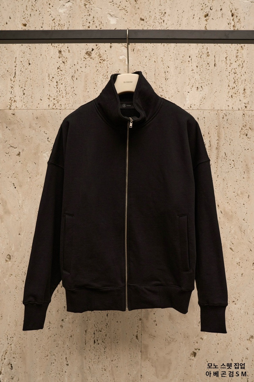 BLOSSOM韓國直郵女士新款人氣休閑推薦職業真品熱賣衛衣拉鏈BLOSSOM衛衣圖色4黑色