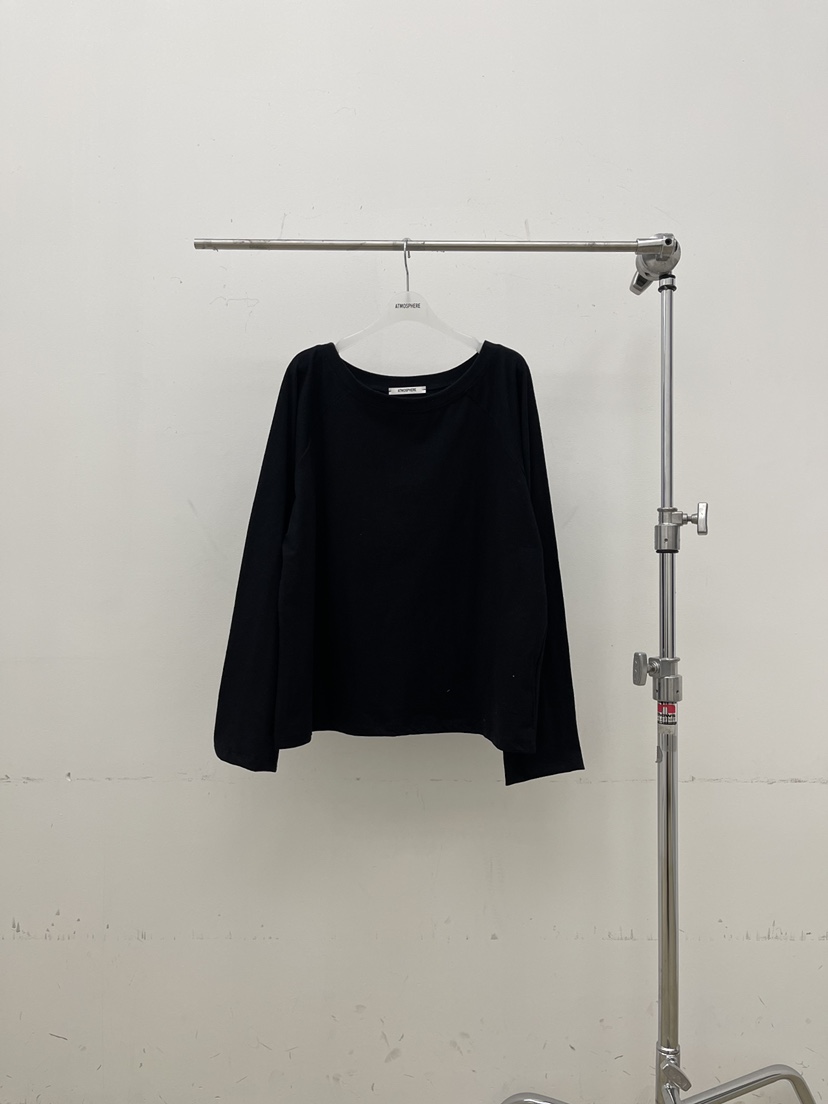 ATMOSPHERE東大門實拍女裝新品熱賣真品時尚休閑長袖T恤露肩ATMOSPHERE/BLING長袖T恤圖色3黑