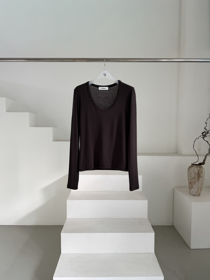 OATMEAL東大門代購女士新品休閑真品推薦時尚26春夏長袖T恤OATMEAL長袖T恤圖色5