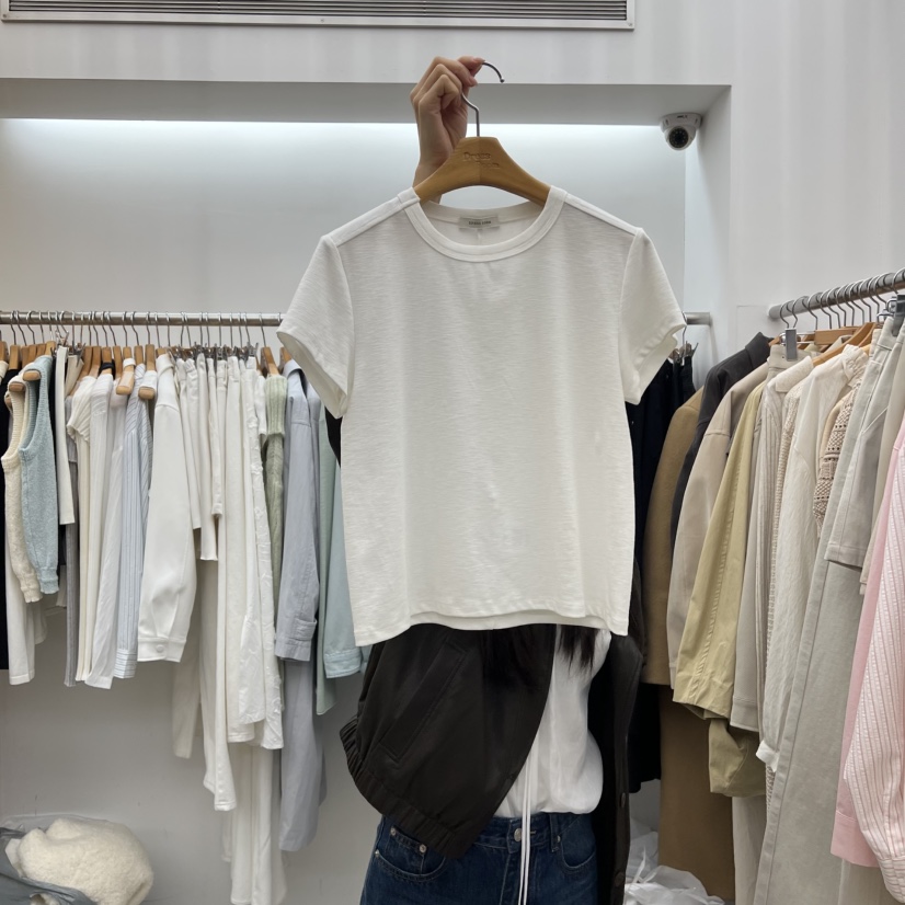 DRESS ROOM東大門代購女士新款時尚26春夏休閑熱賣人氣T恤DRESS ROOMT恤圖色3