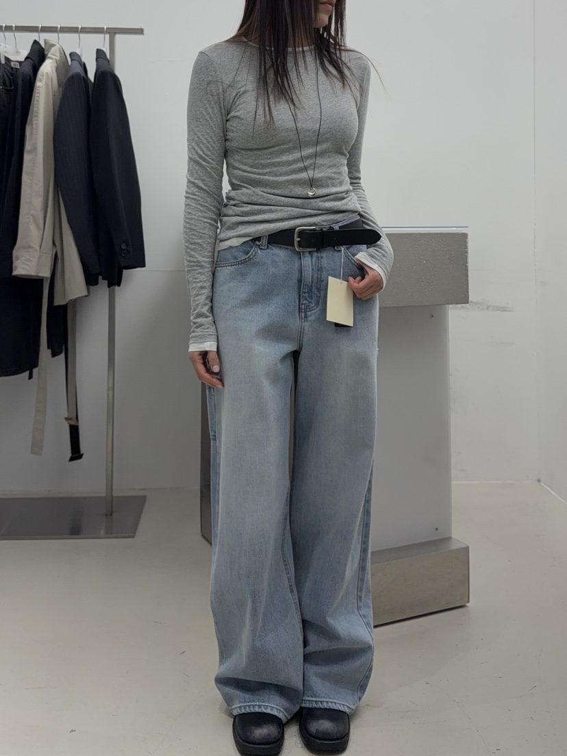 ACME韓國直郵女裝新品人氣熱賣26春夏休閑時尚真品牛仔褲ACME牛仔褲