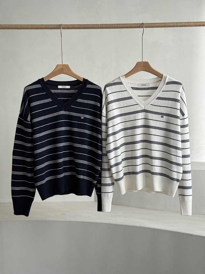 DEMAR東大門代購女裝新款人氣熱賣推薦休閑職業針織衫V領DEMAR針織衫