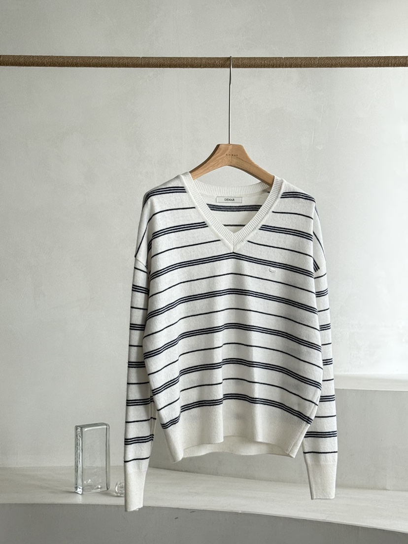 DEMAR東大門代購女裝新款人氣熱賣推薦休閑職業針織衫V領DEMAR針織衫圖色1