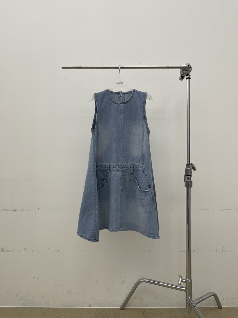 ATMOSPHERE東大門代購女士新款26春夏推薦熱賣職業連衣裙ATMOSPHERE/BLING連衣裙圖色1淺牛仔