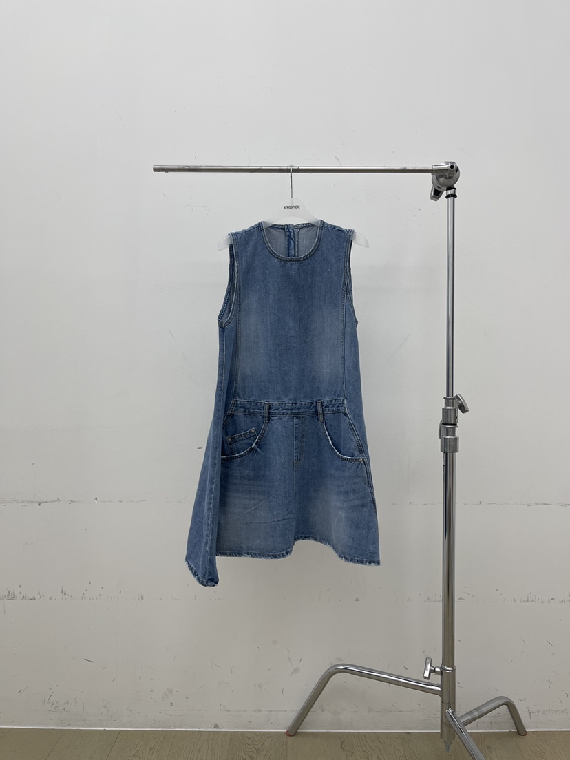 ATMOSPHERE東大門代購女士新款26春夏推薦熱賣職業連衣裙ATMOSPHERE/BLING連衣裙圖色2深牛仔