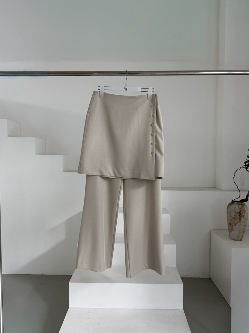 OATMEAL韓國直郵女士新款熱賣休閑時尚26春夏推薦職業裙褲OATMEAL裙褲圖色1