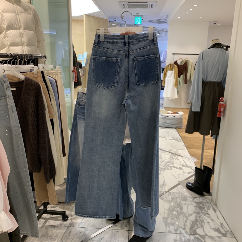 ALMOND東大門實拍女裝新款時尚推薦熱賣職業休閑人氣牛仔褲ALMOND牛仔褲