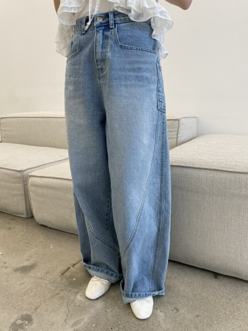 COCOMATON東大門代購女士新品熱賣人氣26春夏職業牛仔褲口袋COCOMATON牛仔褲