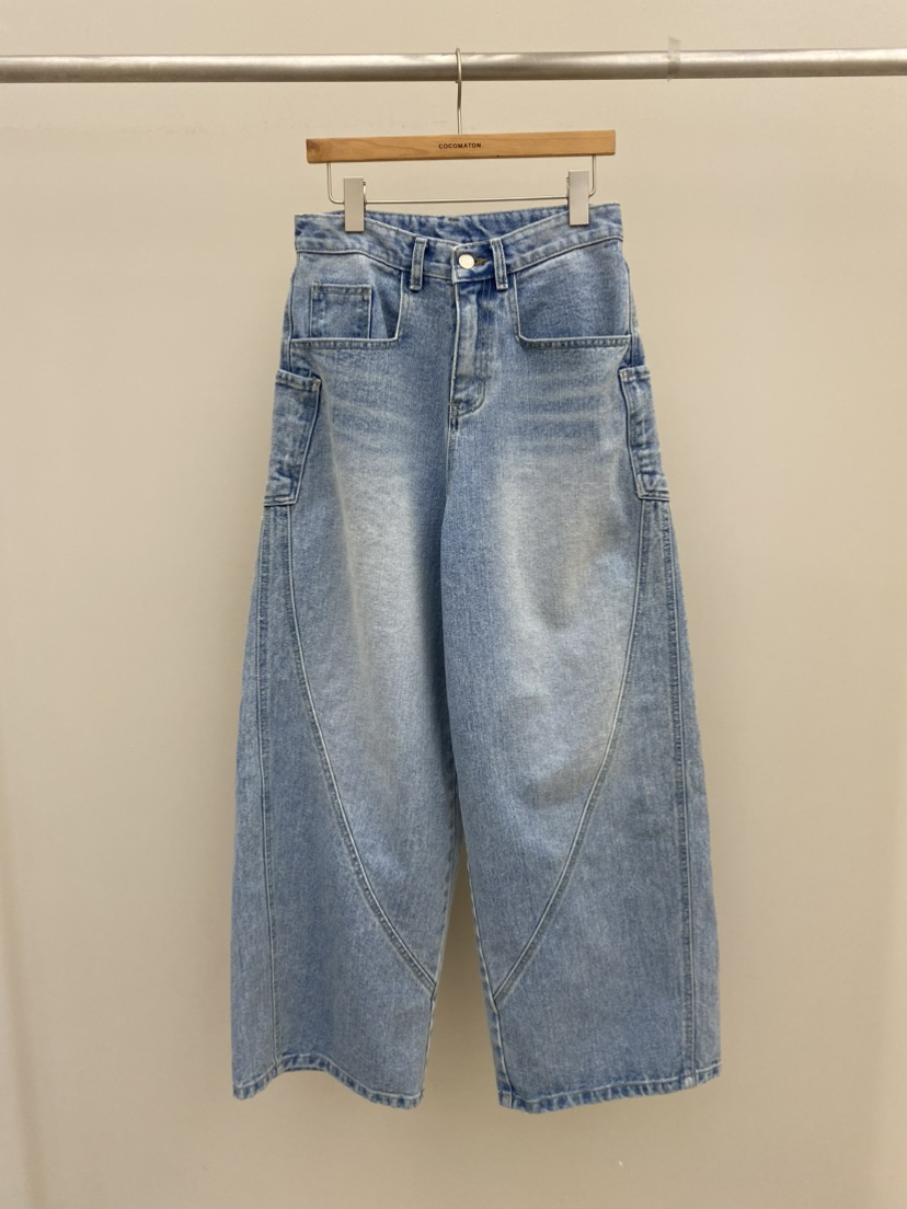 COCOMATON東大門代購女士新品熱賣人氣26春夏職業牛仔褲口袋COCOMATON牛仔褲圖色1