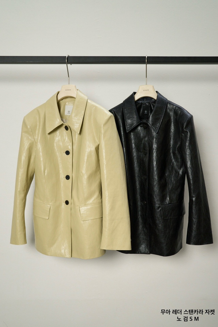 BLOSSOM韓國代購女裝新品人氣職業休閑熱賣真品時尚皮衣皮革BLOSSOM皮衣