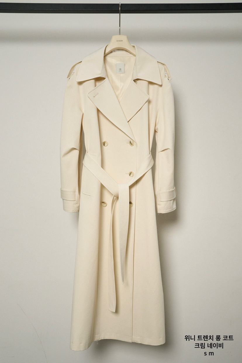 BLOSSOM東大門實拍女裝新款人氣真品職業推薦長款風衣含腰帶BLOSSOM長款風衣圖色1