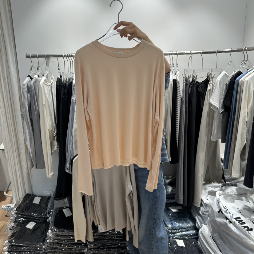 STORIES東大門直郵女士新品時尚26春夏休閑職業熱賣長袖T恤STORIES長袖T恤圖色1