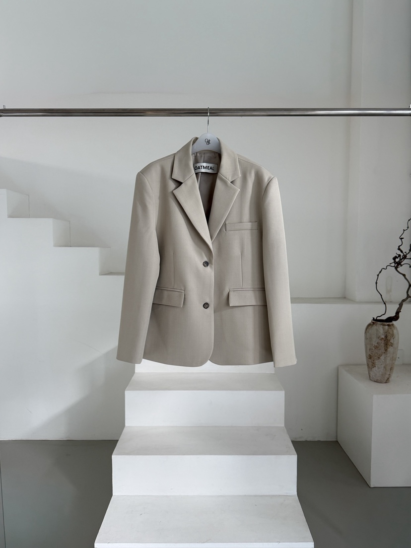 OATMEAL韓國直郵女裝新品26春夏人氣熱賣休閑職業推薦夾克OATMEAL夾克圖色1