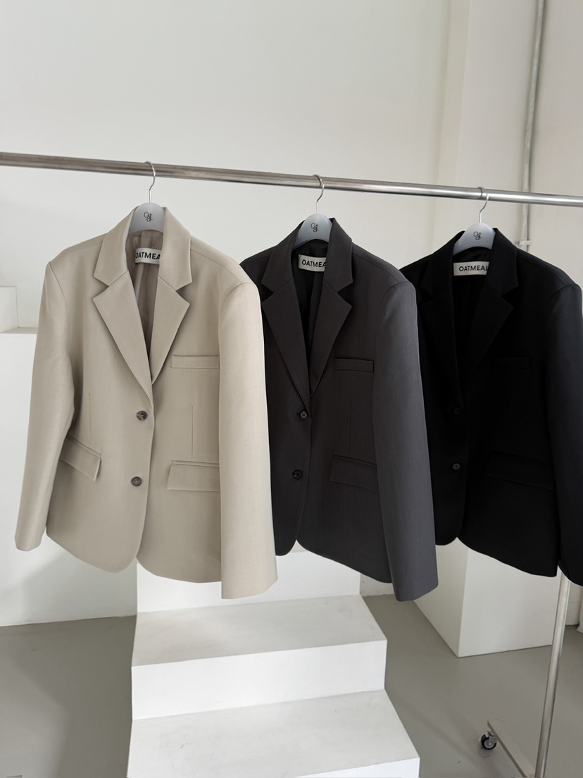 OATMEAL韓國直郵女裝新品26春夏人氣熱賣休閑職業推薦夾克OATMEAL夾克圖色2左二色