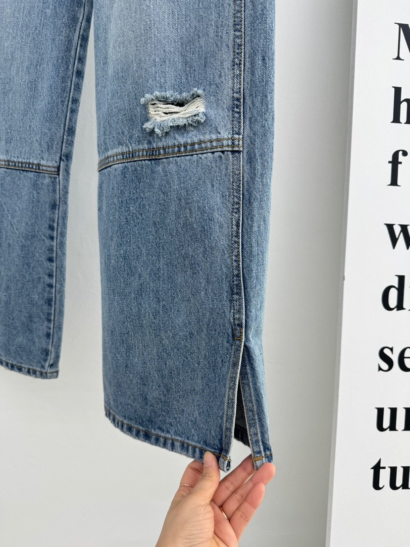 RED-A韓國代購女裝新款26春夏休閑真品時尚職業牛仔褲開衩RED-A牛仔褲