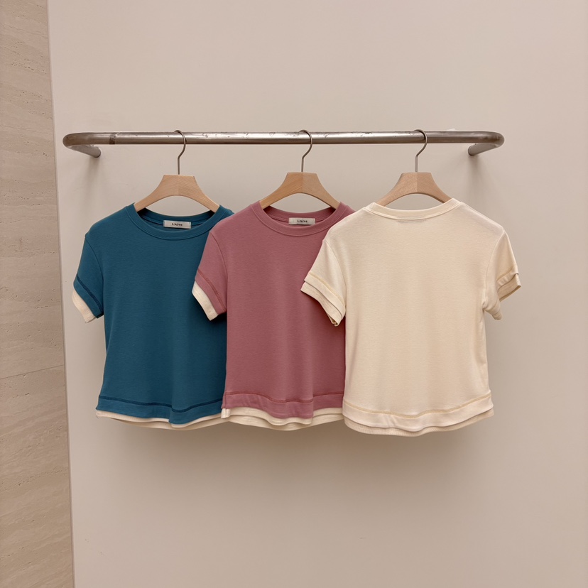 LAIVE東大門實拍女裝新款真品時尚推薦熱賣休閑人氣26春夏T恤LAIVET恤