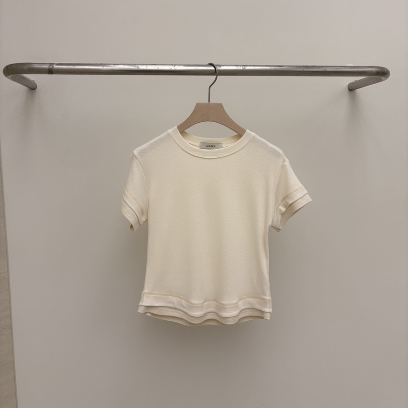 LAIVE東大門實拍女裝新款真品時尚推薦熱賣休閑人氣26春夏T恤LAIVET恤圖色2