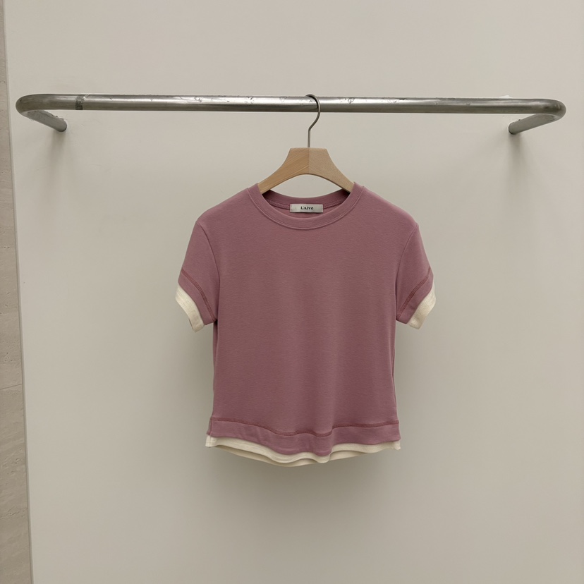 LAIVE東大門實拍女裝新款真品時尚推薦熱賣休閑人氣26春夏T恤LAIVET恤圖色3