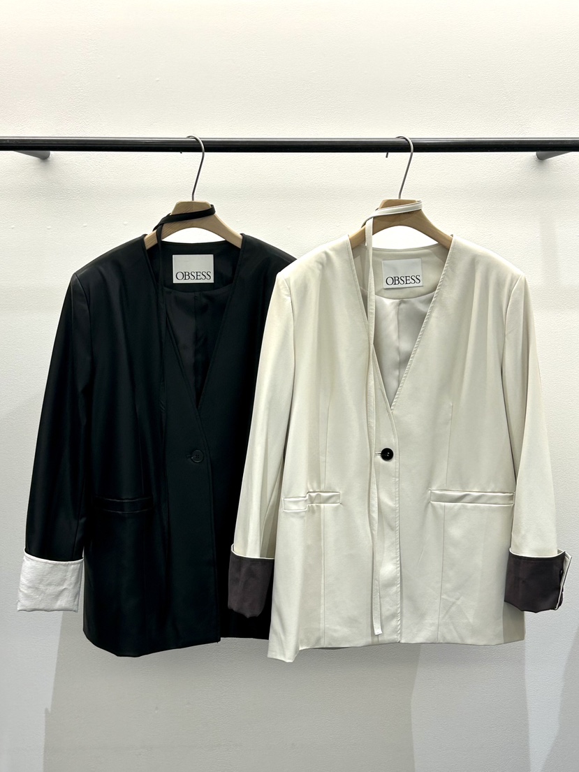 OBSESS東大門直郵女裝新品真品26春夏熱賣推薦休閑夾克皮革OBSESS/EARLY BIRD夾克