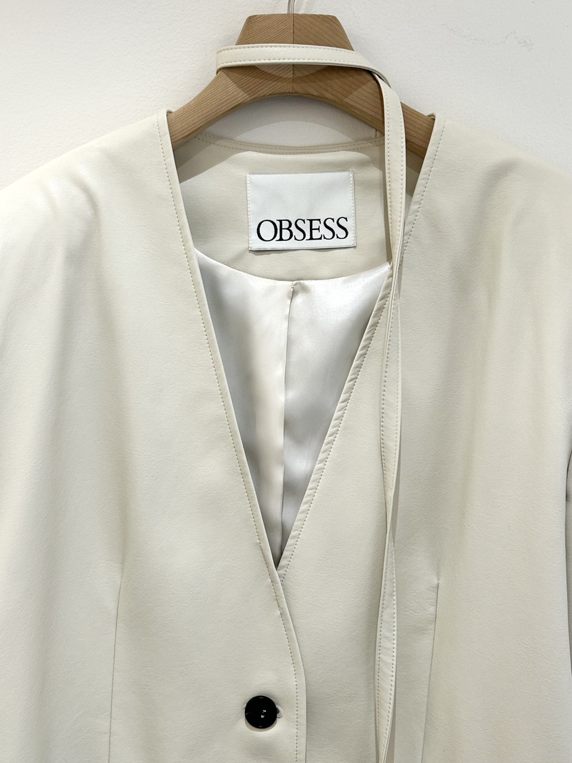 OBSESS東大門直郵女裝新品真品26春夏熱賣推薦休閑夾克皮革OBSESS/EARLY BIRD夾克