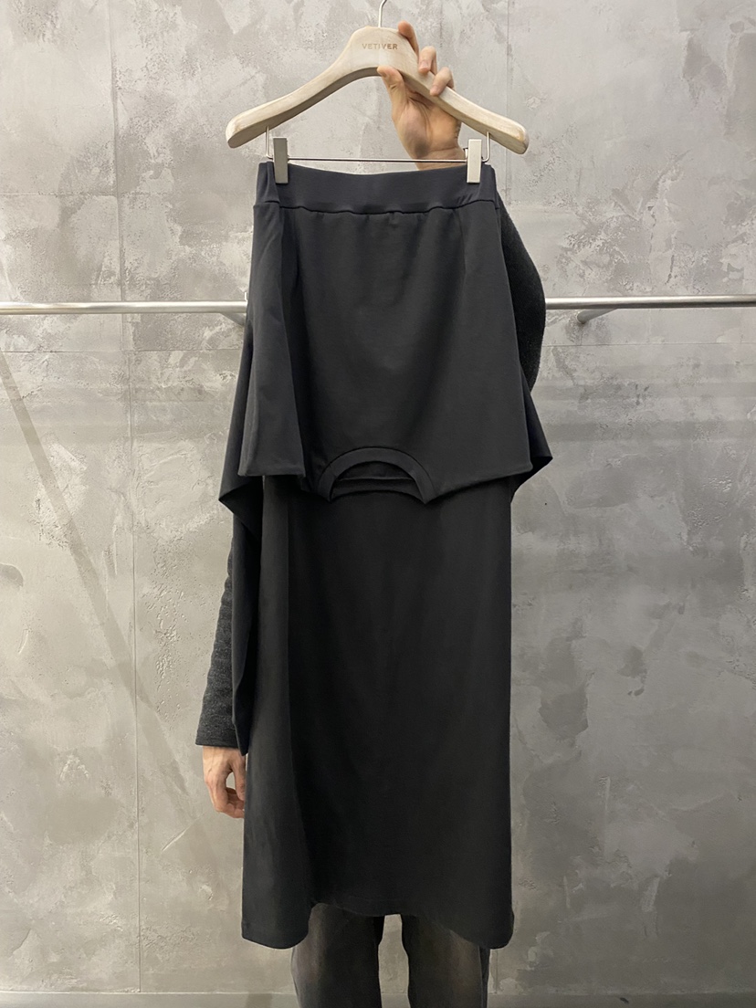 THE VETIVER-A東大門直郵女士新款職業時尚推薦休閑長裙VETIVER長裙圖色1墨色