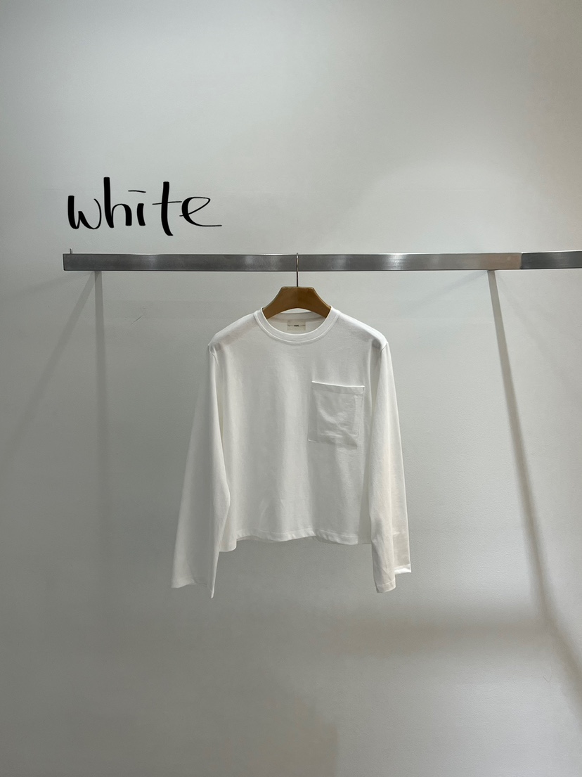 ONESTASTE韓國代購女裝新款26春夏熱賣時尚人氣長袖T恤口袋TASTE/ONESTASTE長袖T恤圖色1