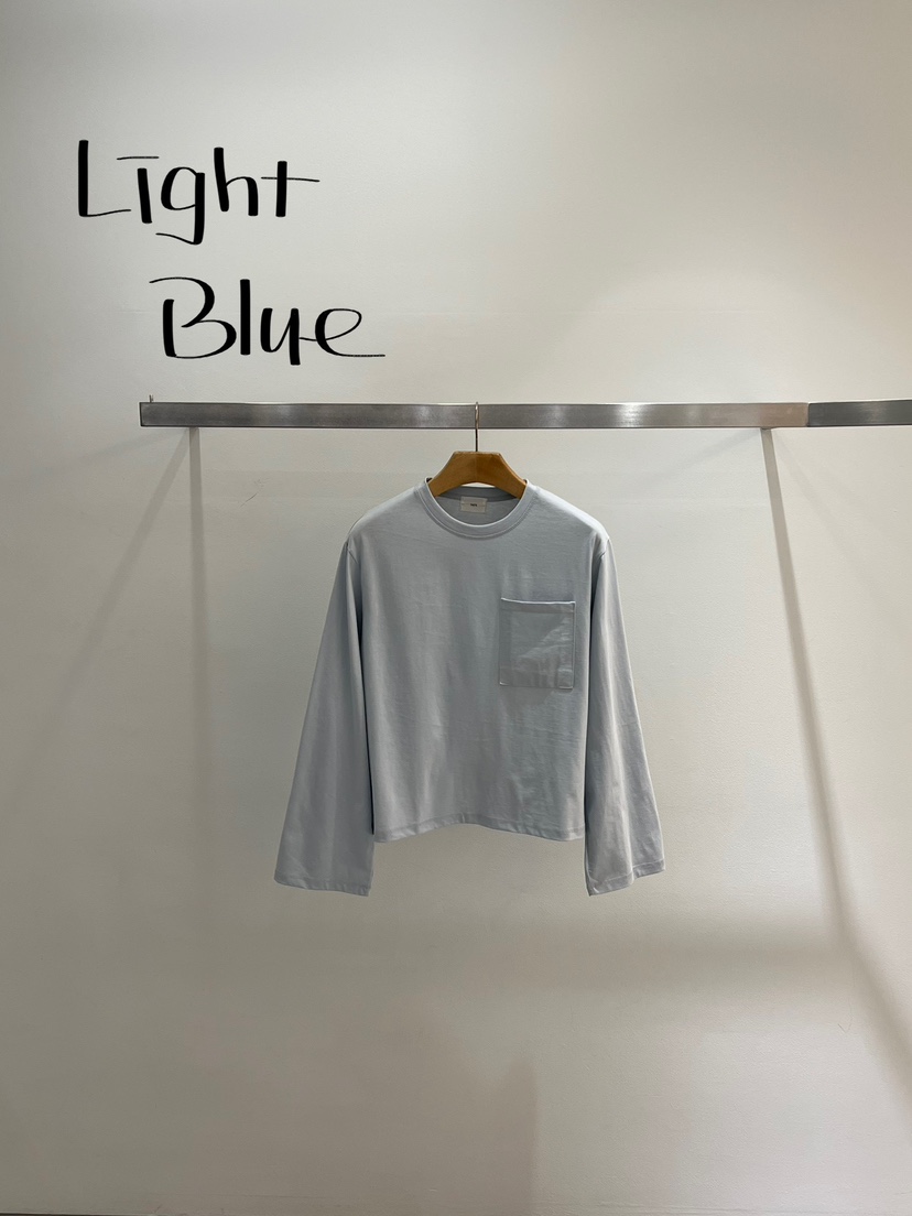 ONESTASTE韓國代購女裝新款26春夏熱賣時尚人氣長袖T恤口袋TASTE/ONESTASTE長袖T恤圖色3