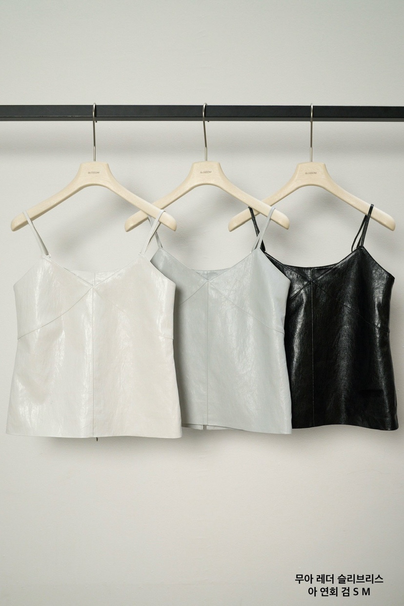 BLOSSOM東大門實拍女士新款熱賣26春夏休閑職業吊帶背心皮革BLOSSOM吊帶/背心