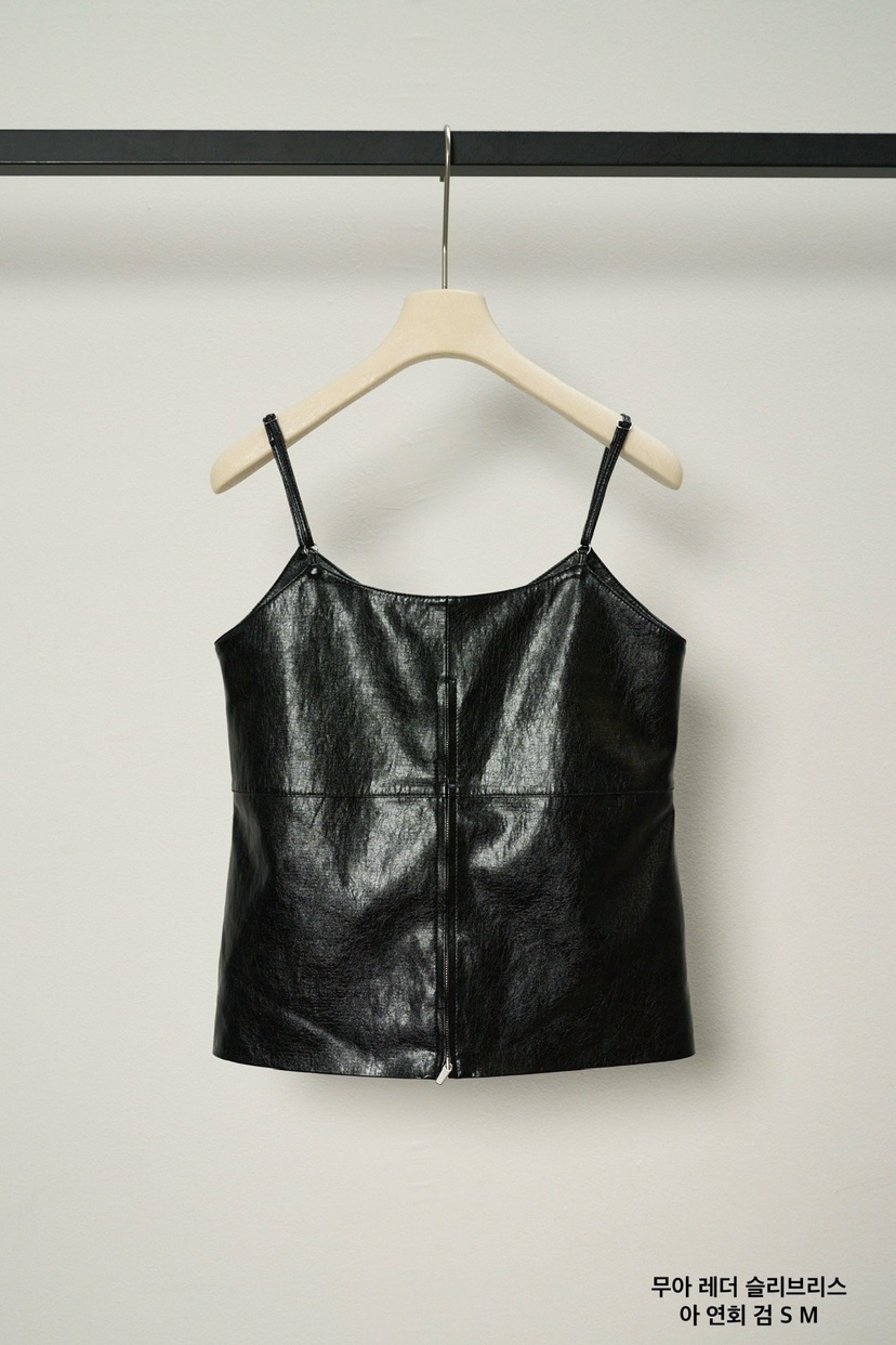 BLOSSOM東大門實拍女士新款熱賣26春夏休閑職業吊帶背心皮革BLOSSOM吊帶/背心