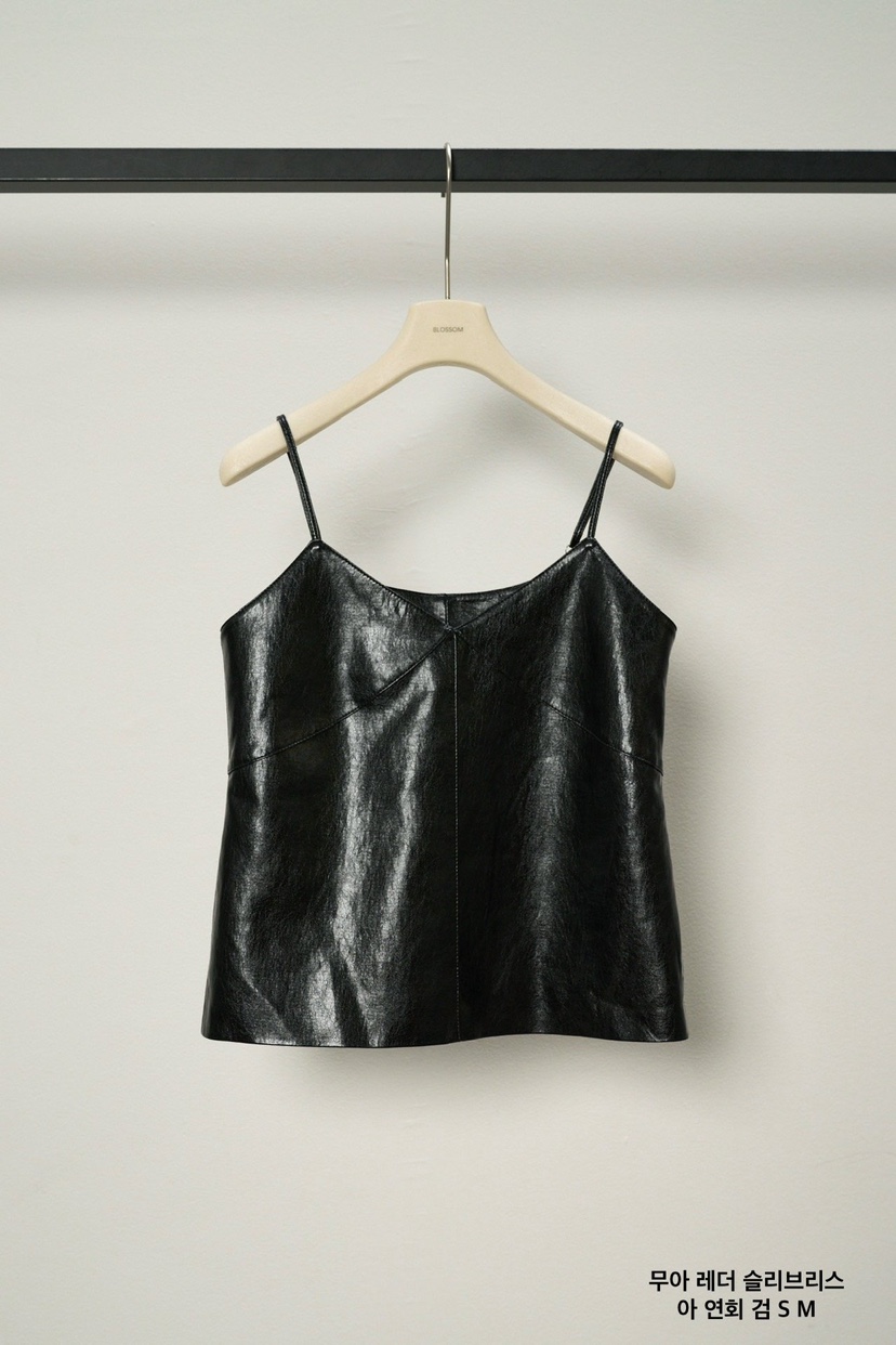 BLOSSOM東大門實拍女士新款熱賣26春夏休閑職業吊帶背心皮革BLOSSOM吊帶/背心圖色2