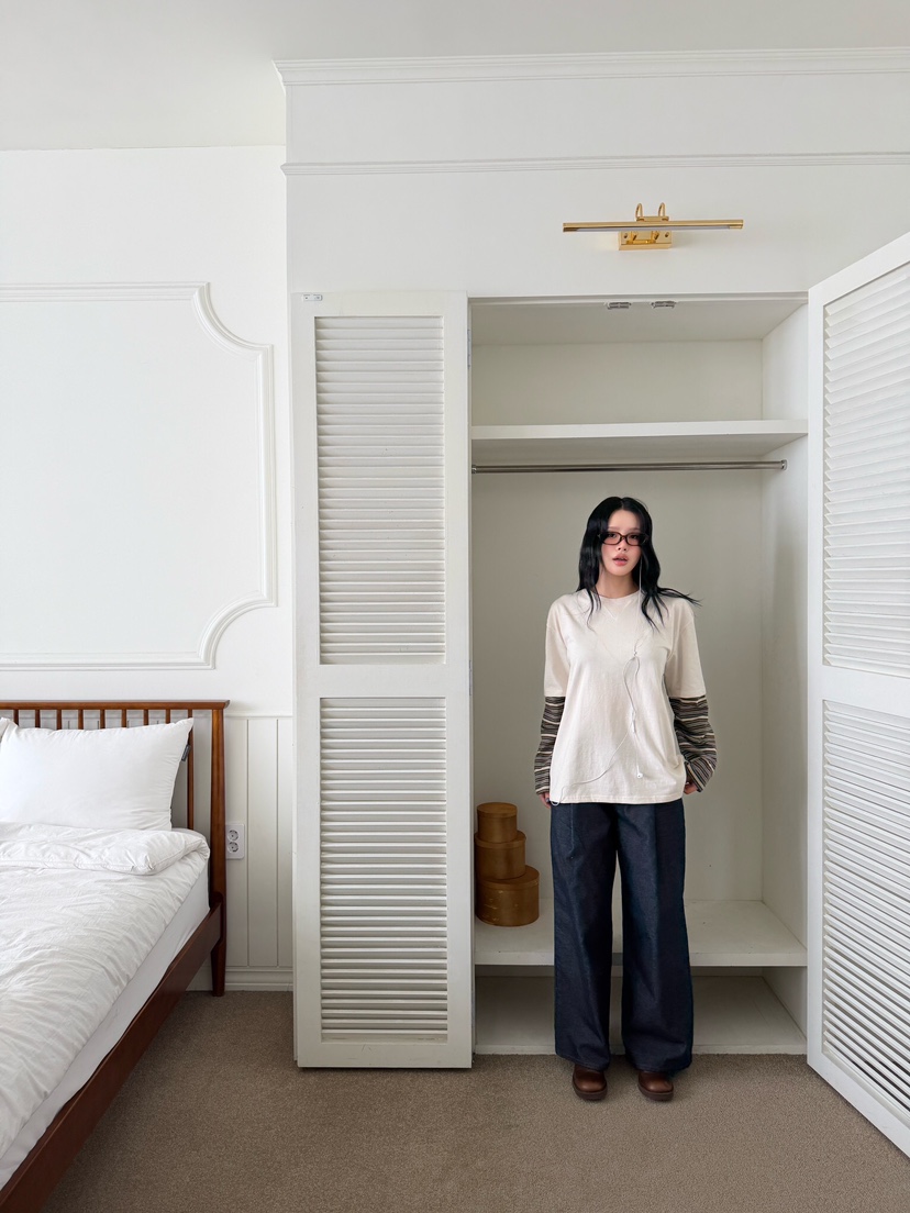 LAIVE東大門實拍女裝新品推薦職業熱賣時尚26春夏長袖T恤LAIVE長袖T恤