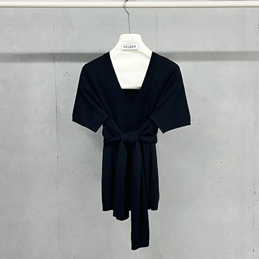 HELDER-P東大門代購女士新品職業推薦時尚人氣T恤V領羊毛HELDERT恤圖色2黑色