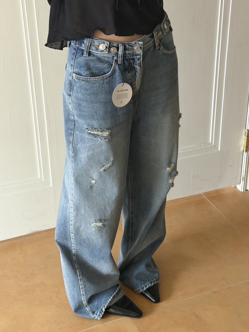 I MFACT東大門直郵女裝新品休閑時尚職業推薦真品牛仔褲I MFACT牛仔褲