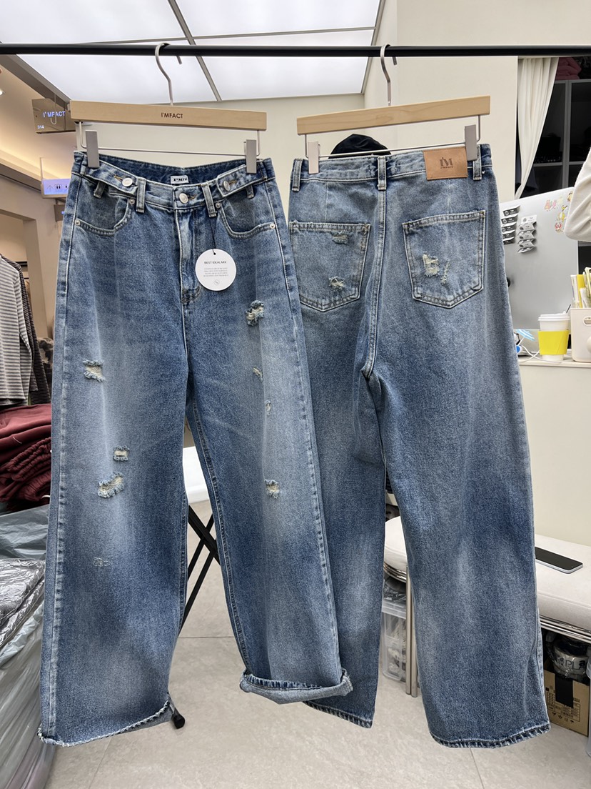 I MFACT東大門直郵女裝新品休閑時尚職業推薦真品牛仔褲I MFACT牛仔褲