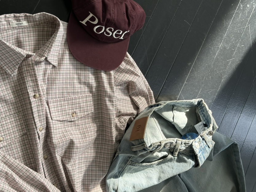 I MFACT韓國代購女士新品休閑真品襯衫蕾絲衫不含內搭口袋I MFACT襯衫/蕾絲衫