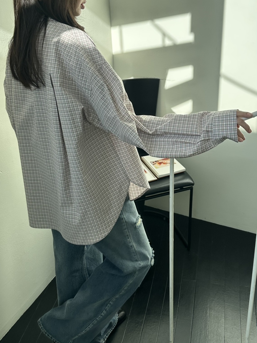 I MFACT韓國代購女士新品休閑真品襯衫蕾絲衫不含內搭口袋I MFACT襯衫/蕾絲衫