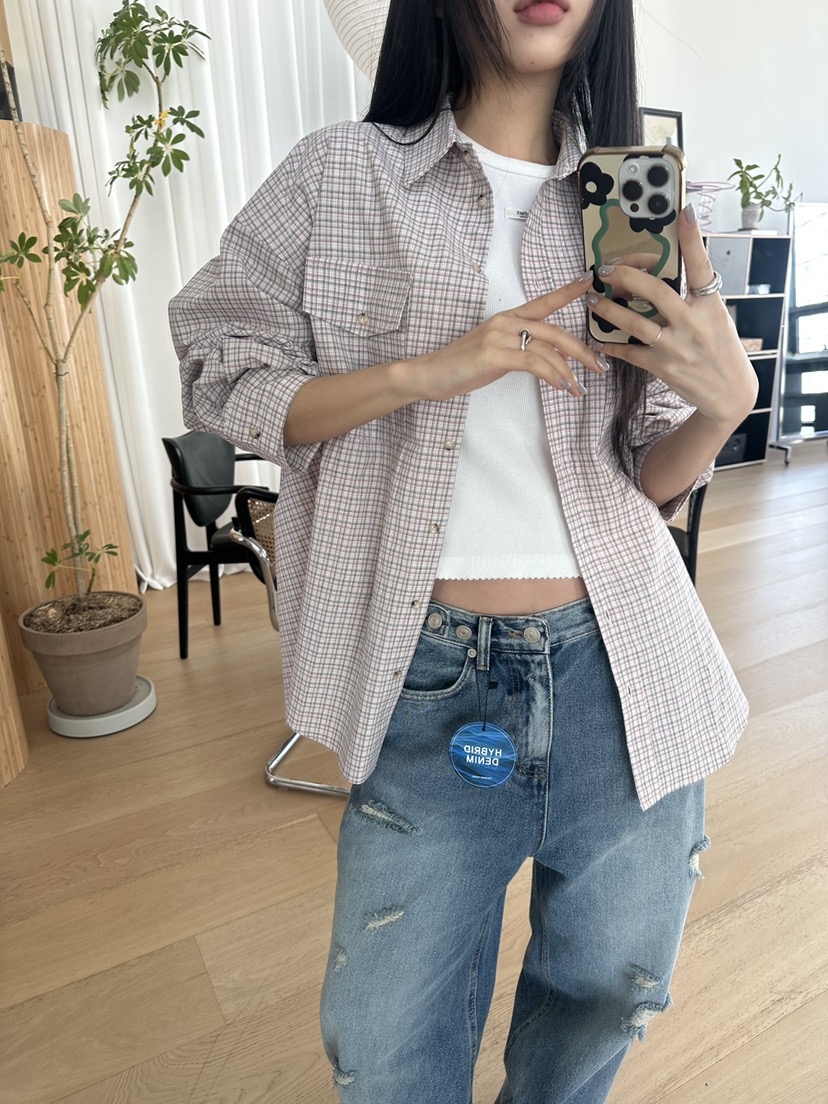 I MFACT韓國代購女士新品休閑真品襯衫蕾絲衫不含內搭口袋I MFACT襯衫/蕾絲衫圖色2