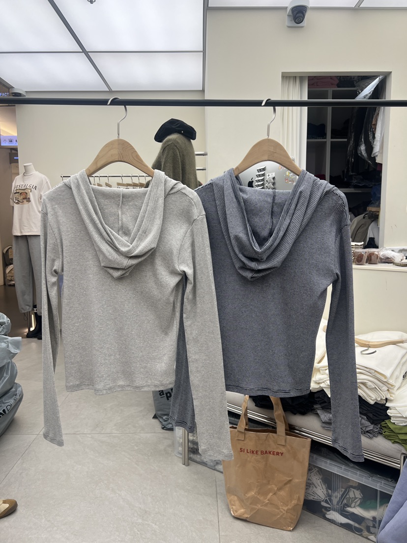 I MFACT東大門直郵女裝新品職業熱賣休閑26春夏長袖T恤連帽衫I MFACT長袖T恤