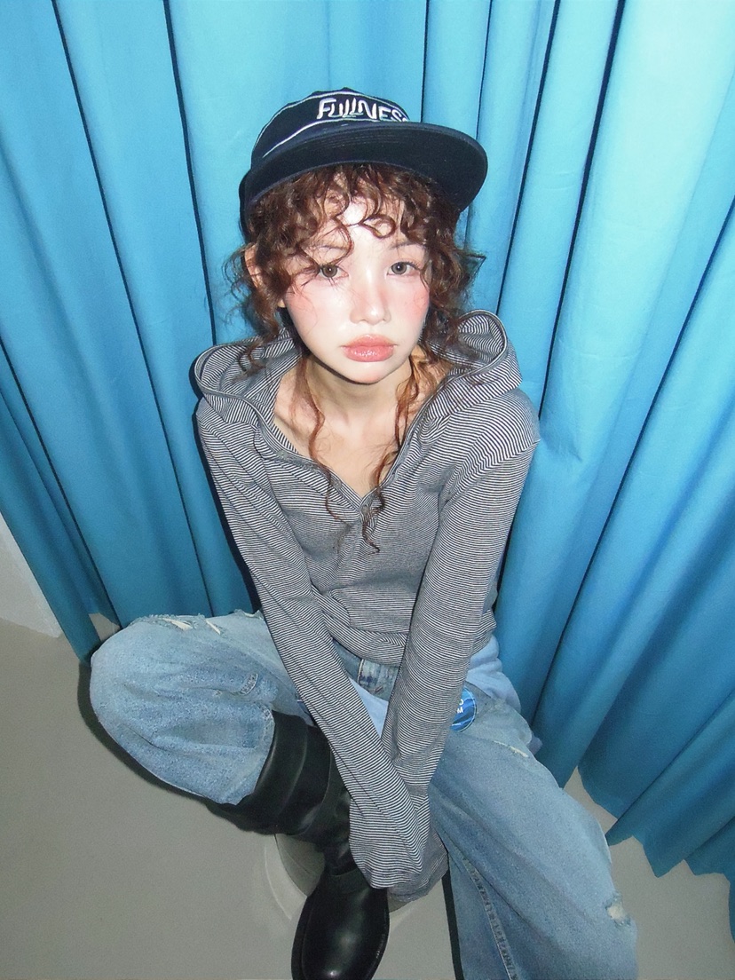 I MFACT東大門直郵女裝新品職業熱賣休閑26春夏長袖T恤連帽衫I MFACT長袖T恤