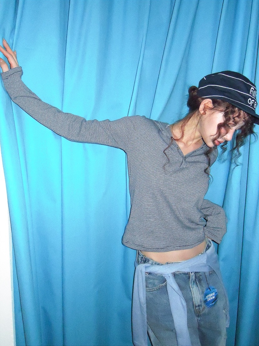 I MFACT東大門直郵女裝新品職業熱賣休閑26春夏長袖T恤連帽衫I MFACT長袖T恤