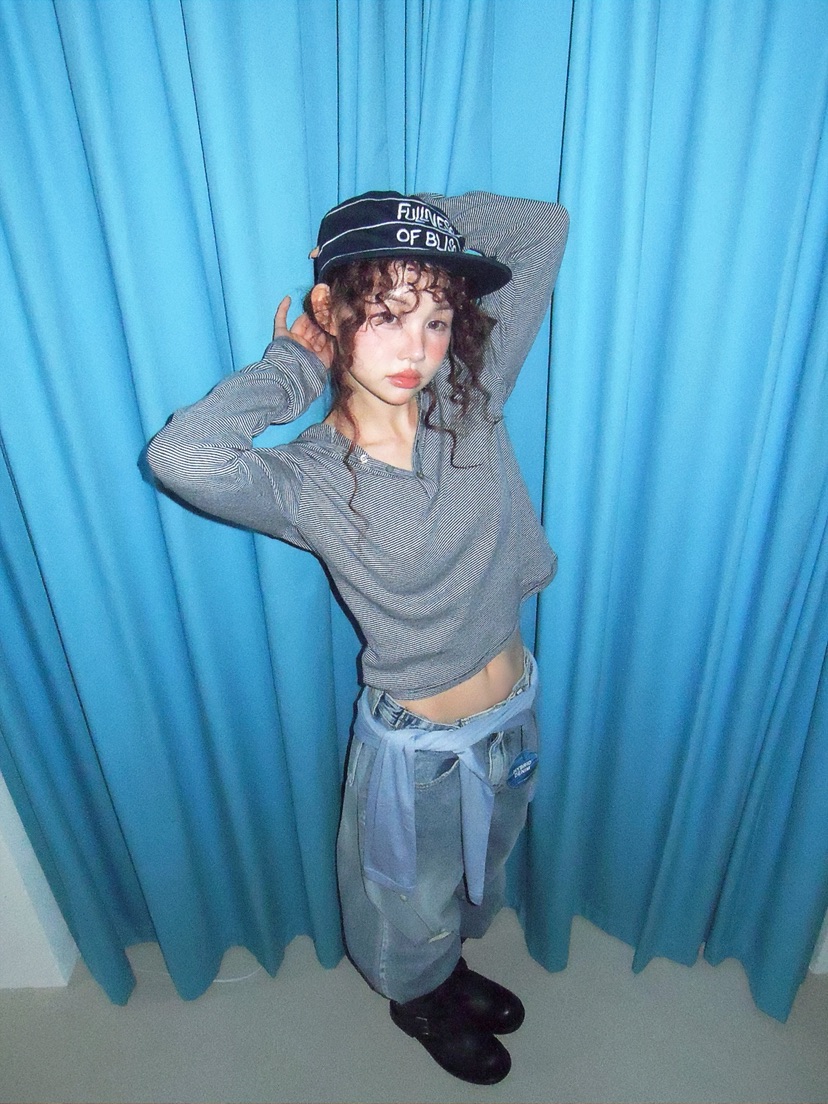 I MFACT東大門直郵女裝新品職業熱賣休閑26春夏長袖T恤連帽衫I MFACT長袖T恤