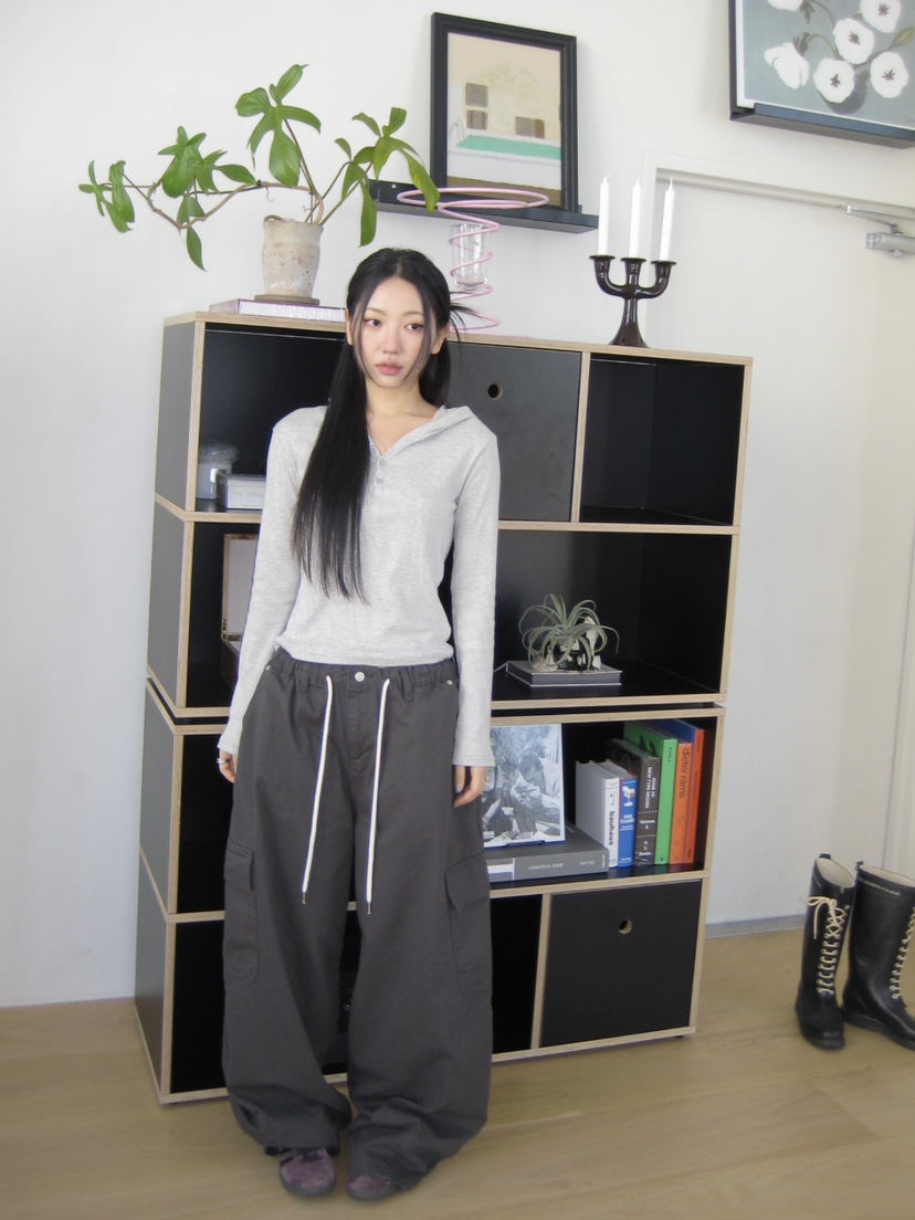 I MFACT東大門直郵女裝新品職業熱賣休閑26春夏長袖T恤連帽衫I MFACT長袖T恤