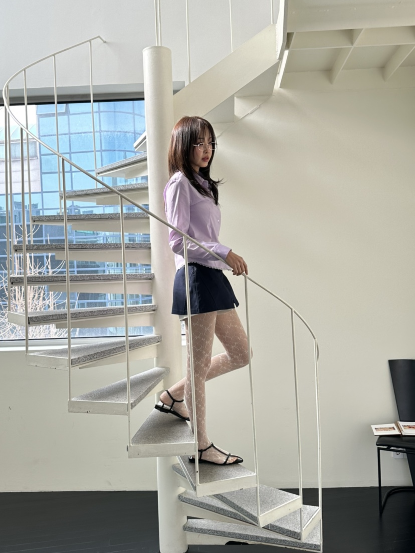 I MFACT韓國代購女士新品人氣時尚推薦襯衫蕾絲衫蕾絲條紋I MFACT襯衫/蕾絲衫