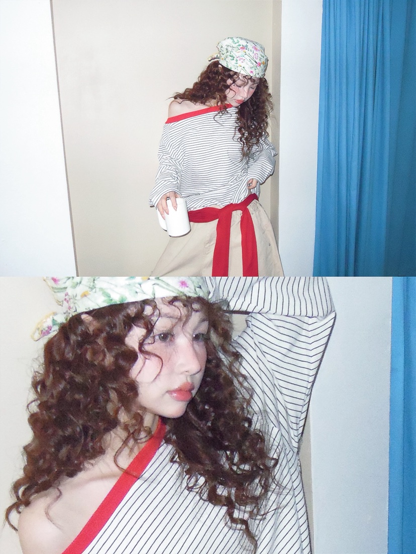 I MFACT東大門直郵女裝新款真品休閑熱賣時尚長袖T恤露肩I MFACT長袖T恤