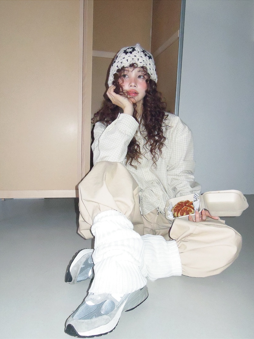 I MFACT東大門代購女士新品真品襯衫蕾絲衫不含腰帶荷葉邊格紋I MFACT襯衫/蕾絲衫