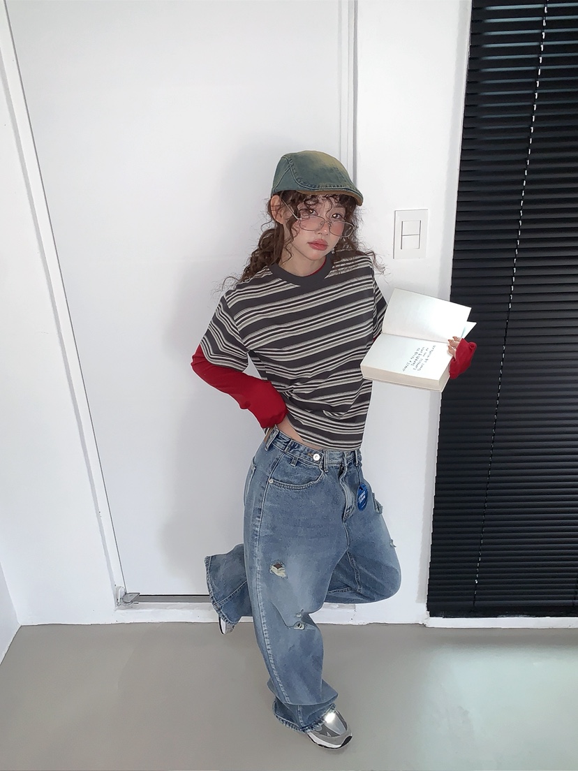 I MFACT韓國直郵女士新款人氣休閑職業推薦時尚T恤不含內搭I MFACTT恤